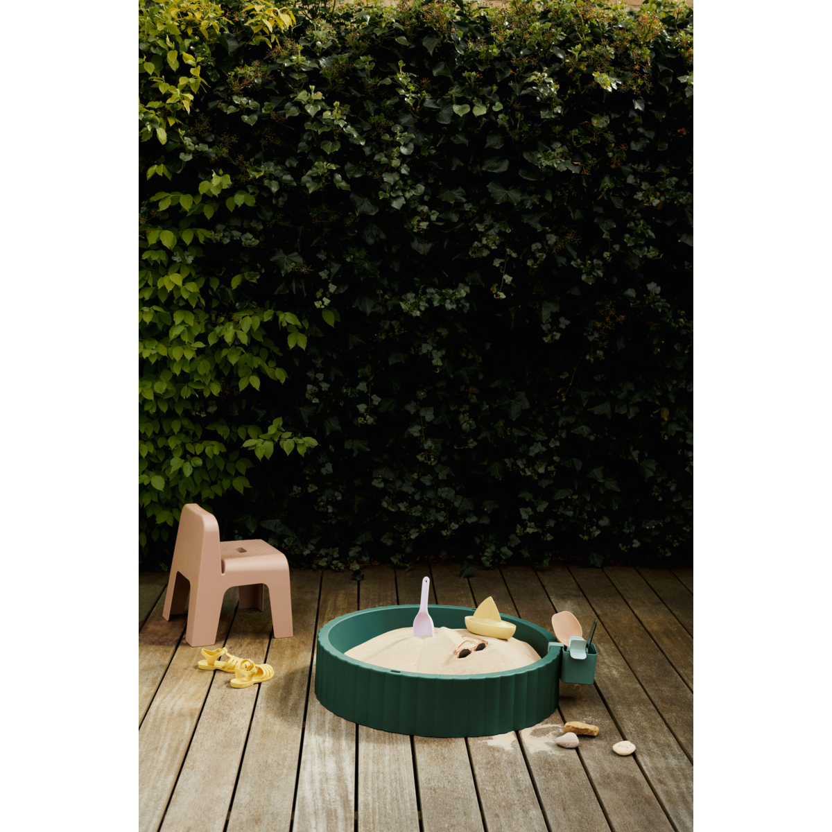 Saul Sandpit - Garden green / Sandy