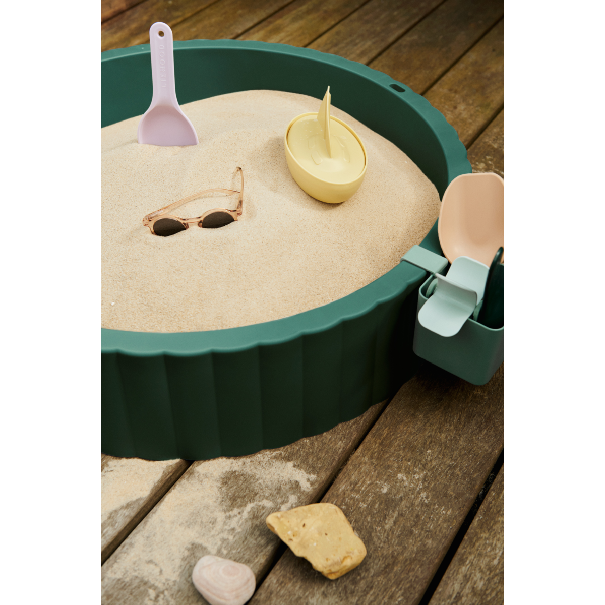 Saul Sandpit - Garden green / Sandy